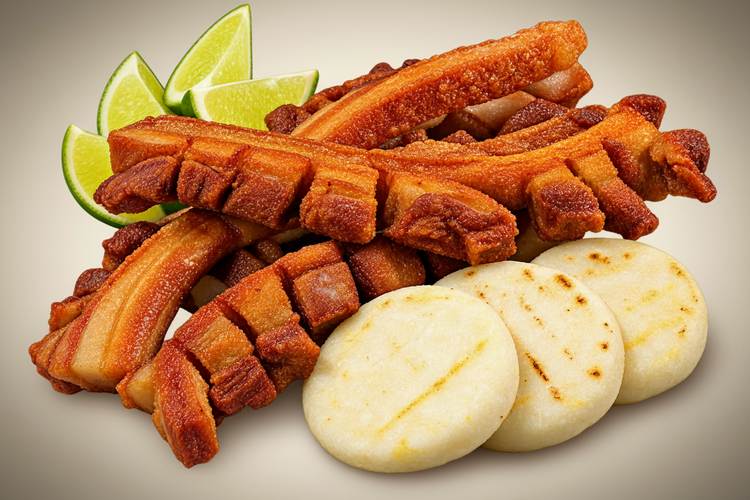CHICHARON CON AREPA