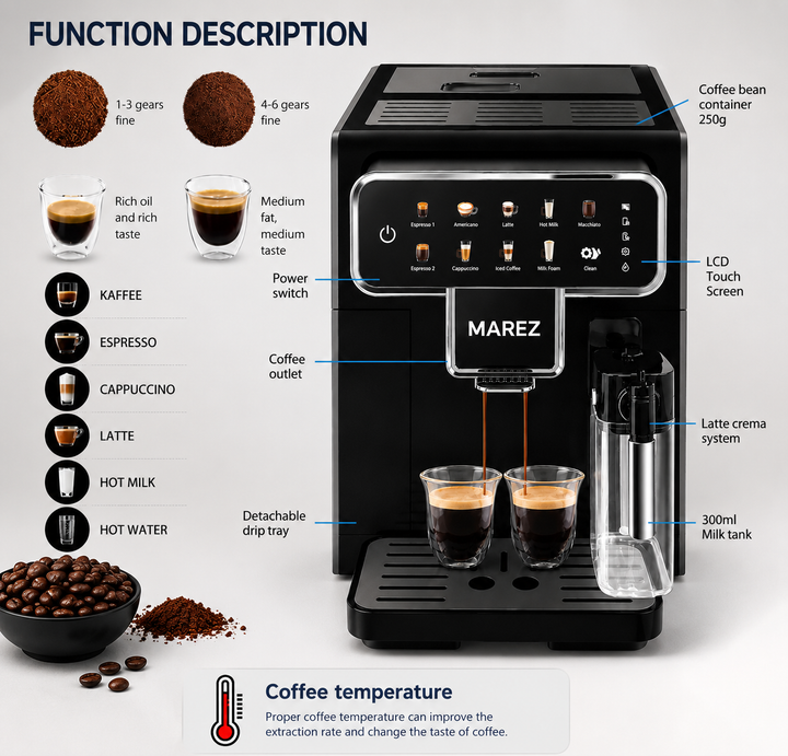MarezCafe Barista Basica Model No. MC0726-E