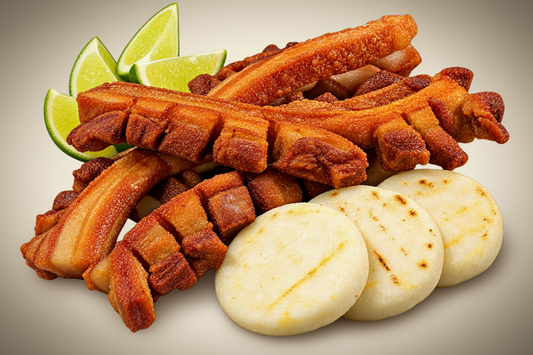 CHICHARON CON AREPA
