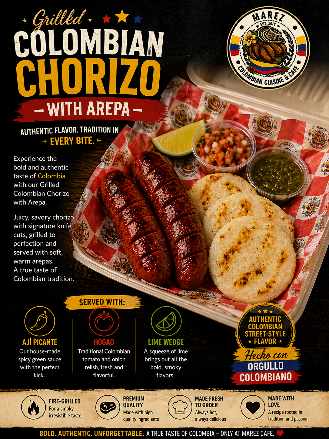 CHORIZO CON AREPAS / PATACONES