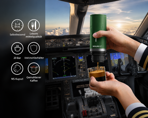 MarezCafe Aventura™ Portable Self-Heating Espresso Maker