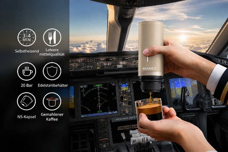 MarezCafe Aventura™ Portable Self-Heating Espresso Maker
