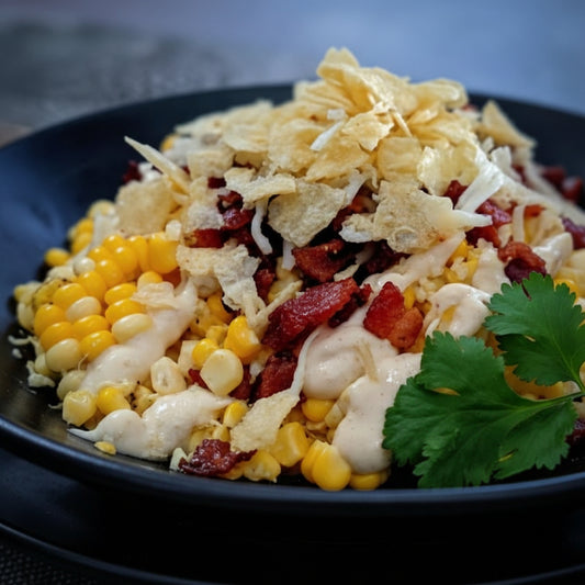 LA ROLITA MAZORCADA (LOADED CORN AND CHEESE PLATTER)