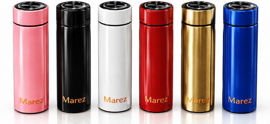 The Marez Smart Tumbler – 17 OZ LED Temperature Display | Vacuum-Insulated Stainless Steel | Coffee, Tea & Sports Water Bottle