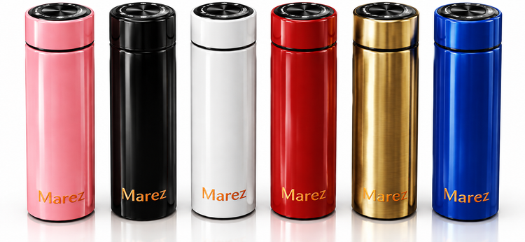 The Marez Smart Tumbler – 17 OZ LED Temperature Display | Vacuum-Insulated Stainless Steel | Coffee, Tea & Sports Water Bottle