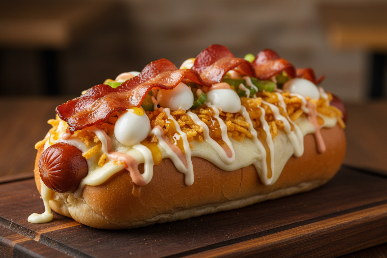 PERRO CALIENTE MAREZ- (Colombian style Marez Hot Dog)